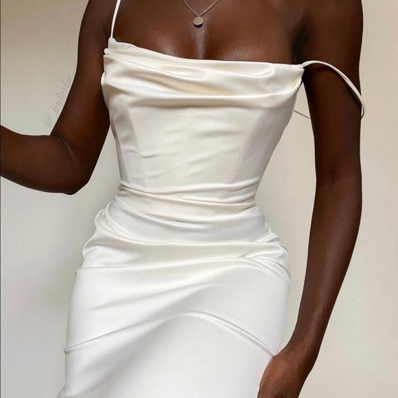 House of CB Dresses House Of Cb Anja Ivory Satin Corset Dress